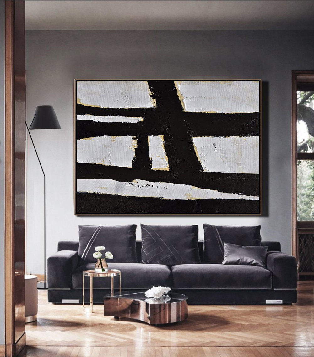 Horizontal Palette Knife Minimalist Art #C20Z